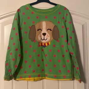 Girl’s Carter’s polka dot dog long sleeve shirt